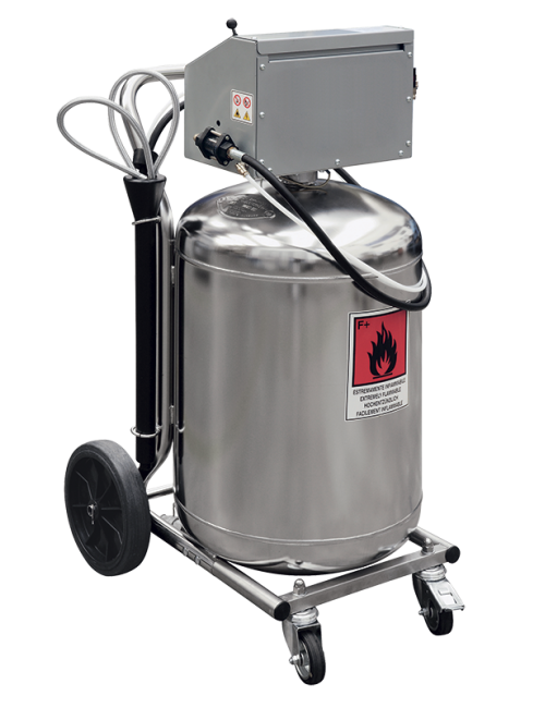 Luchtbediende Brandstofafzuiger 100 Lt.